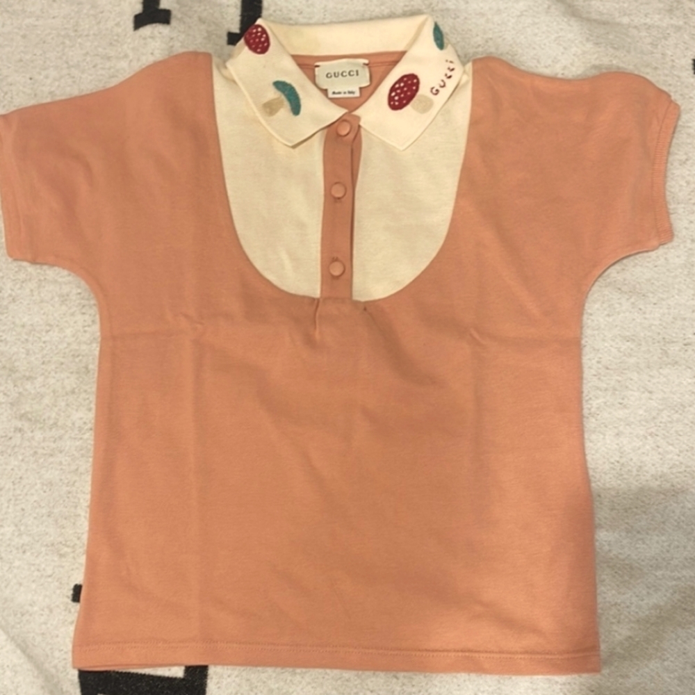 Gucci Girls Mushroom Shirt 6 Authentic